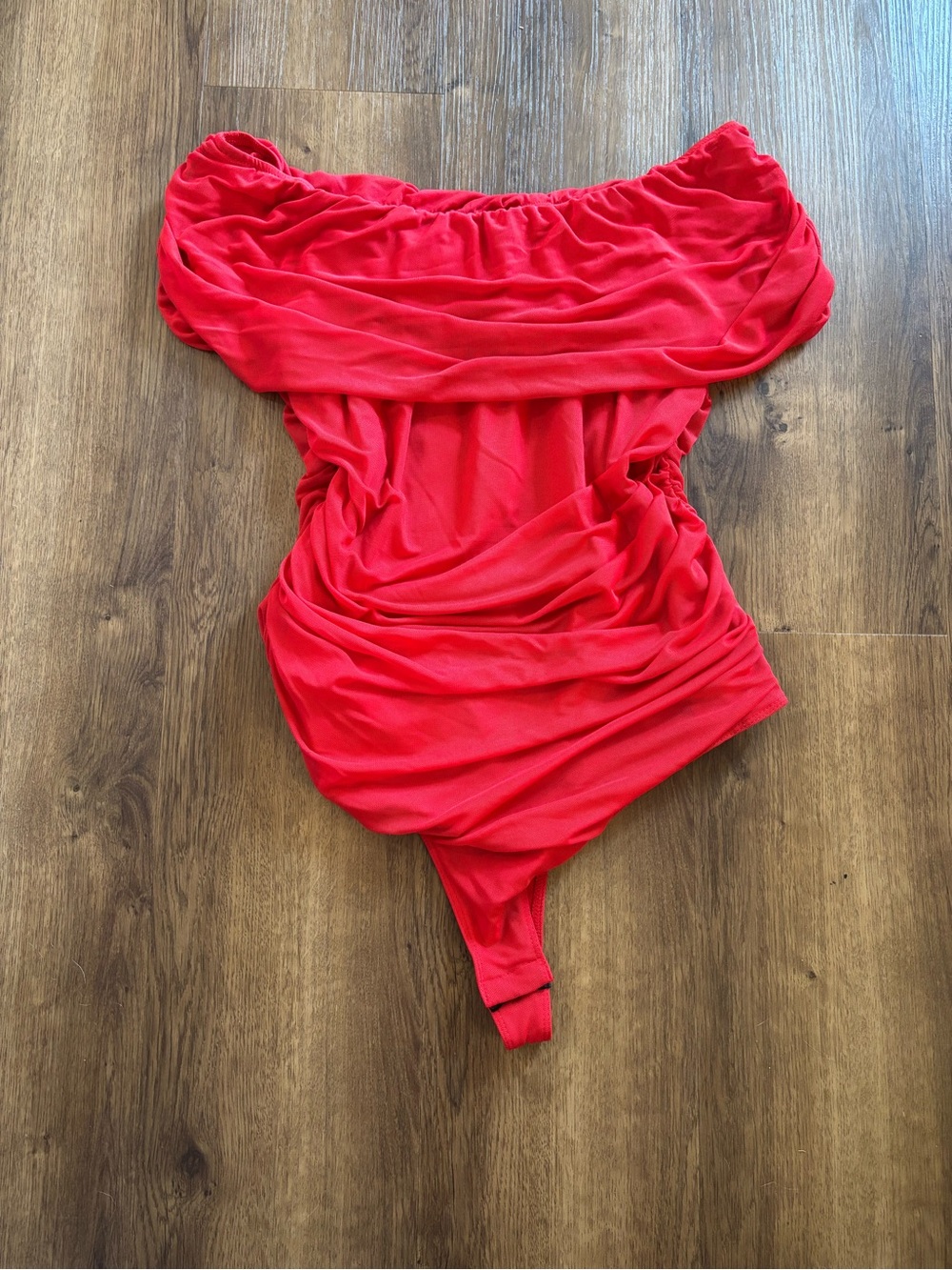 Off the Shoulder Red Bodysuit, size XL